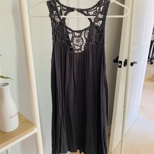 Lace Charcoal Gray Dress